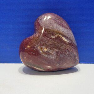 Vintage Polished Petrified Wood Heart